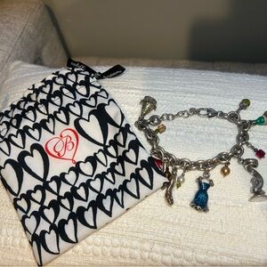 Brighton Silver Bracelet with New Years Eve Colorful Charms